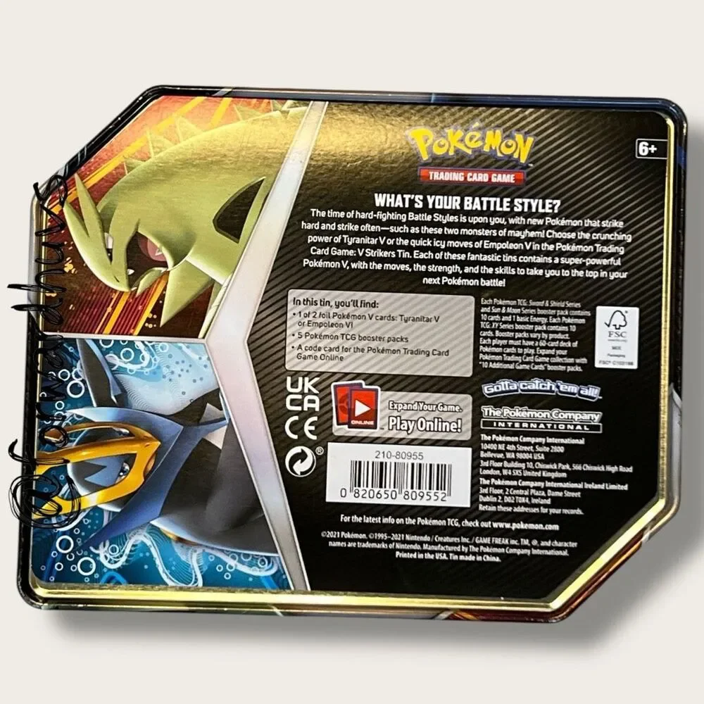 Pokémon V Strikers Tin – Tyranitar V (Empty Collector’s Tin)